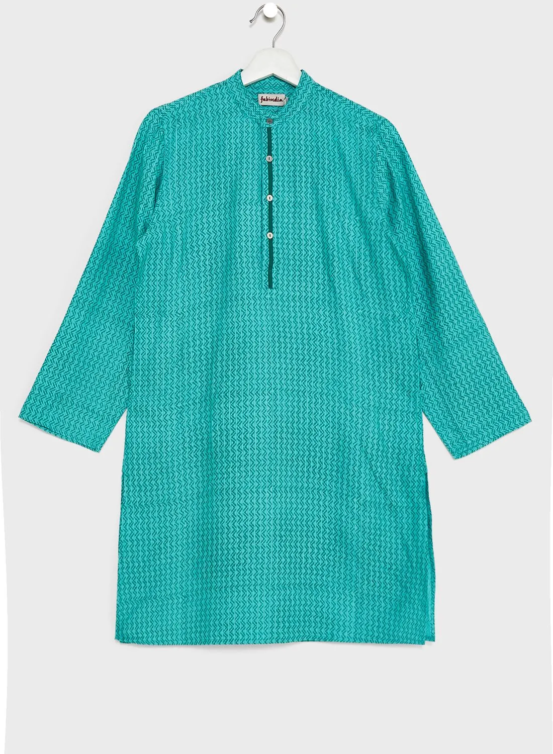 كورتا طويلة مطبوعة على شكل حرف A من Fabindia Youth