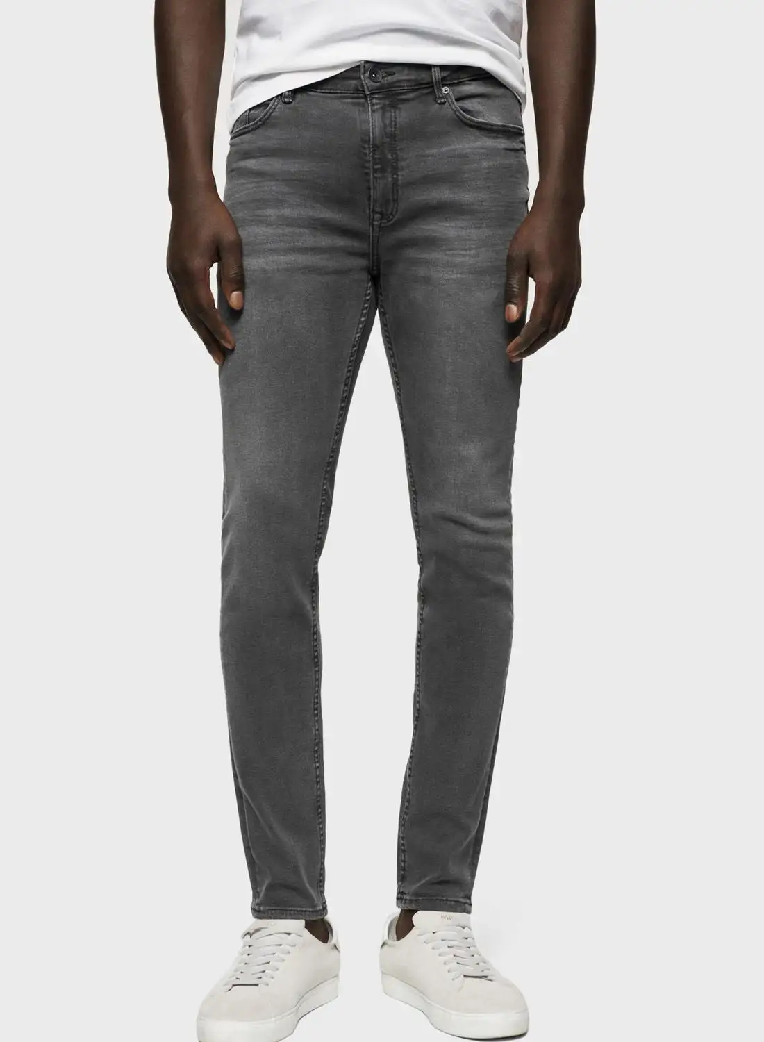 Mango Man Light Wash Skinny Fit Jeans