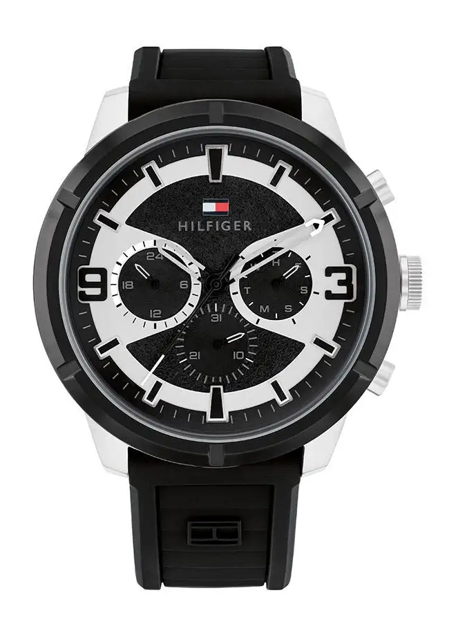 TOMMY HILFIGER Men Analog Round Shape Silicone Wrist Watch 50 mm