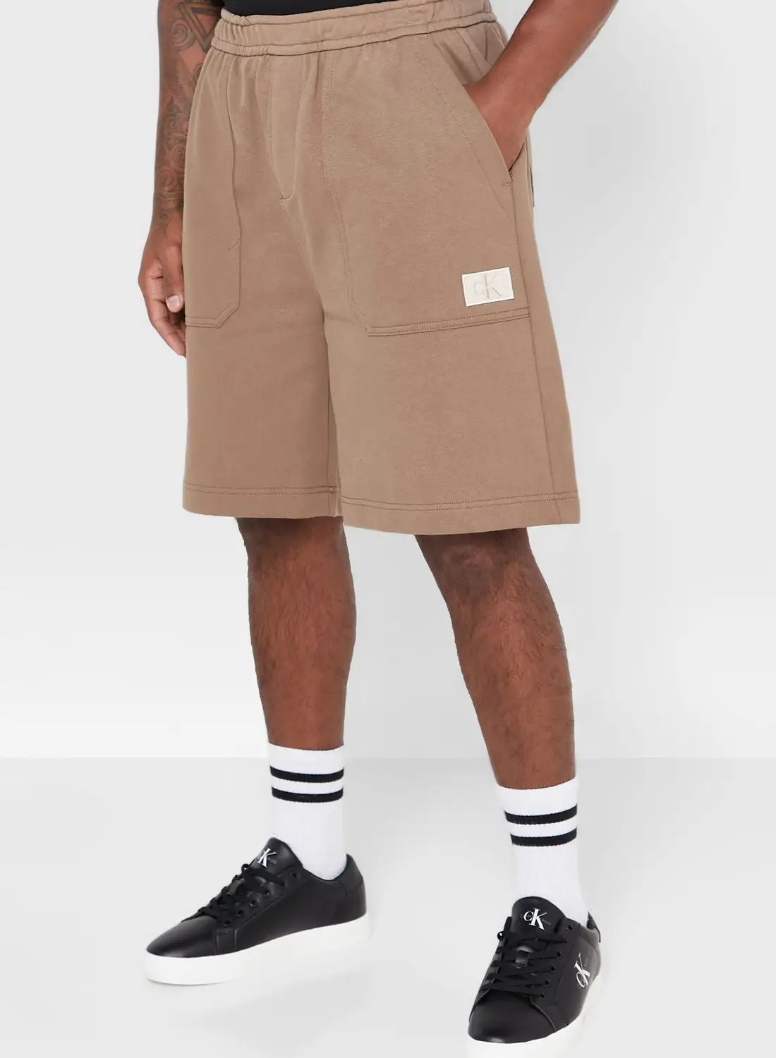 Calvin Klein Jeans Shrunken Badge Shorts