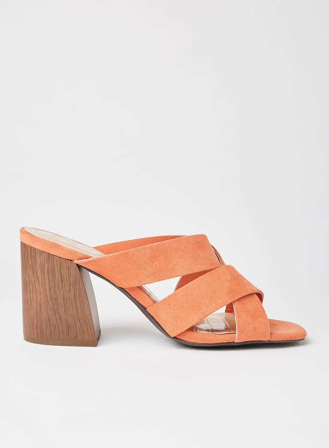 Qupid Dorcas Suedette Sandals Ash Coral