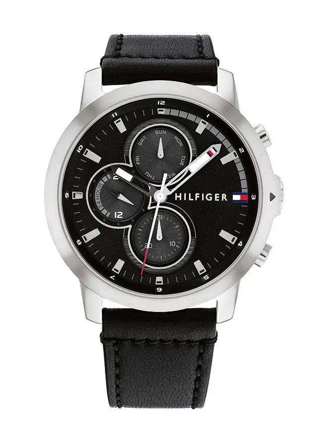 TOMMY HILFIGER Men Analog Round Shape Leather Wrist Watch 46 mm