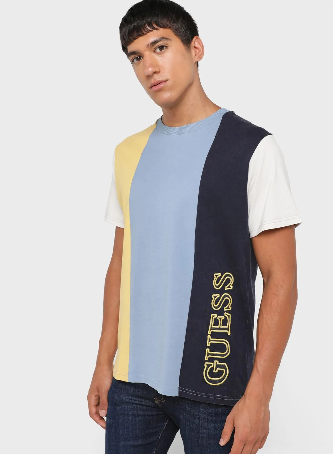 GUESS Logo Crew Neck T-Shirt