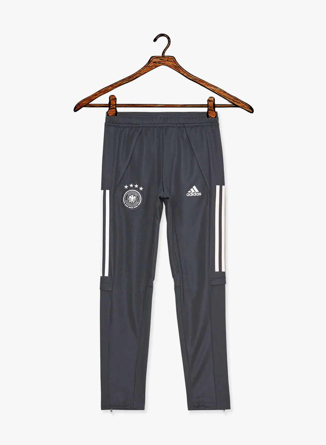 Adidas DFB TR Germany Football Pants Grey/White