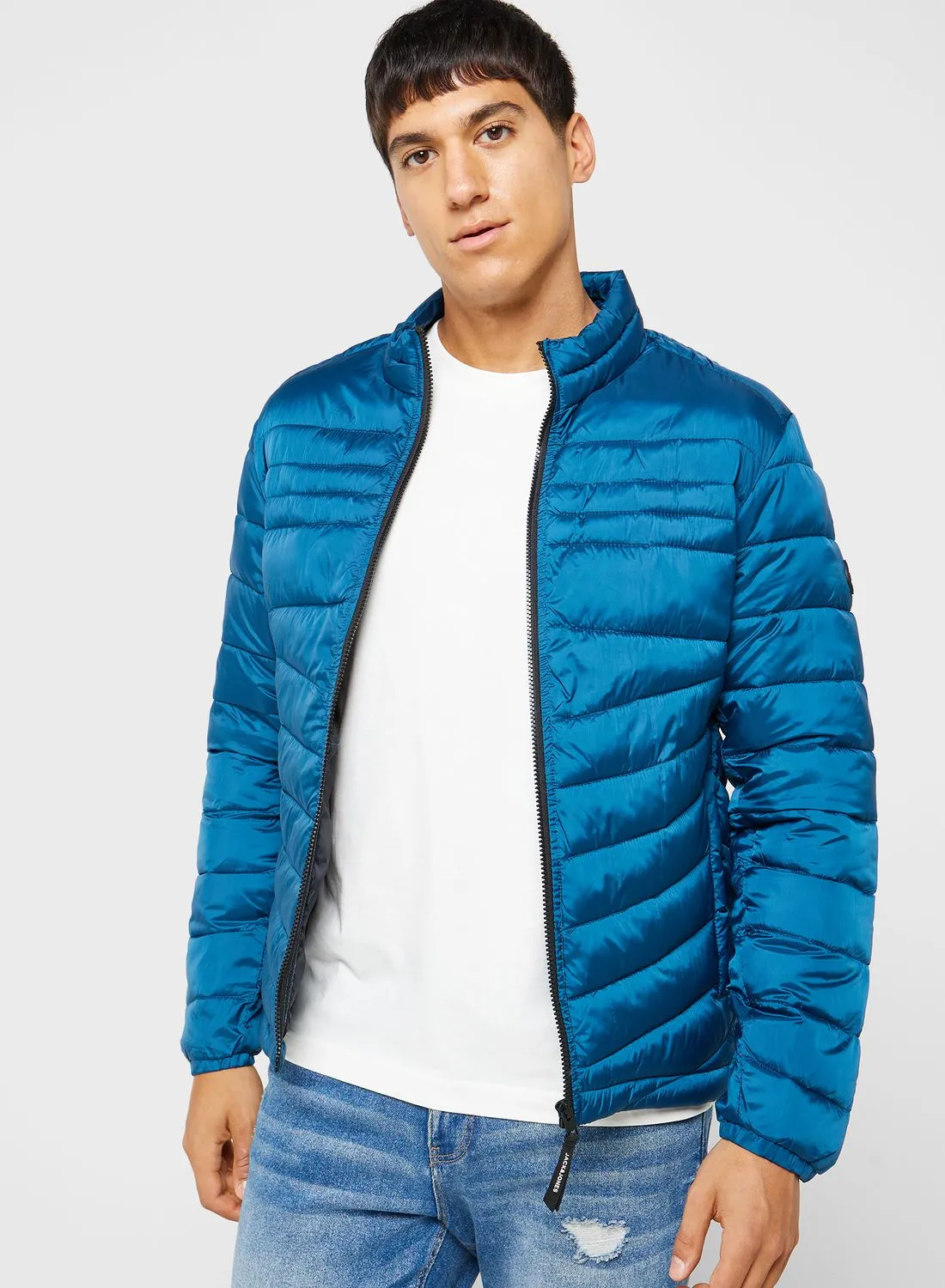 JACK & JONES Colour Block Puffer Jacket