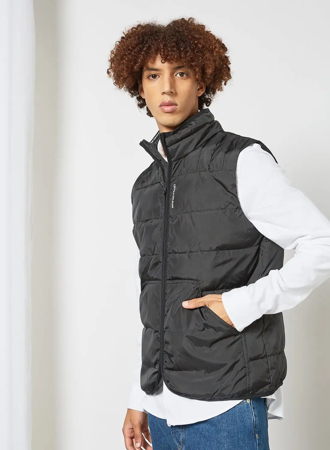 Calvin Klein Jeans Logo Puffer Vest Black