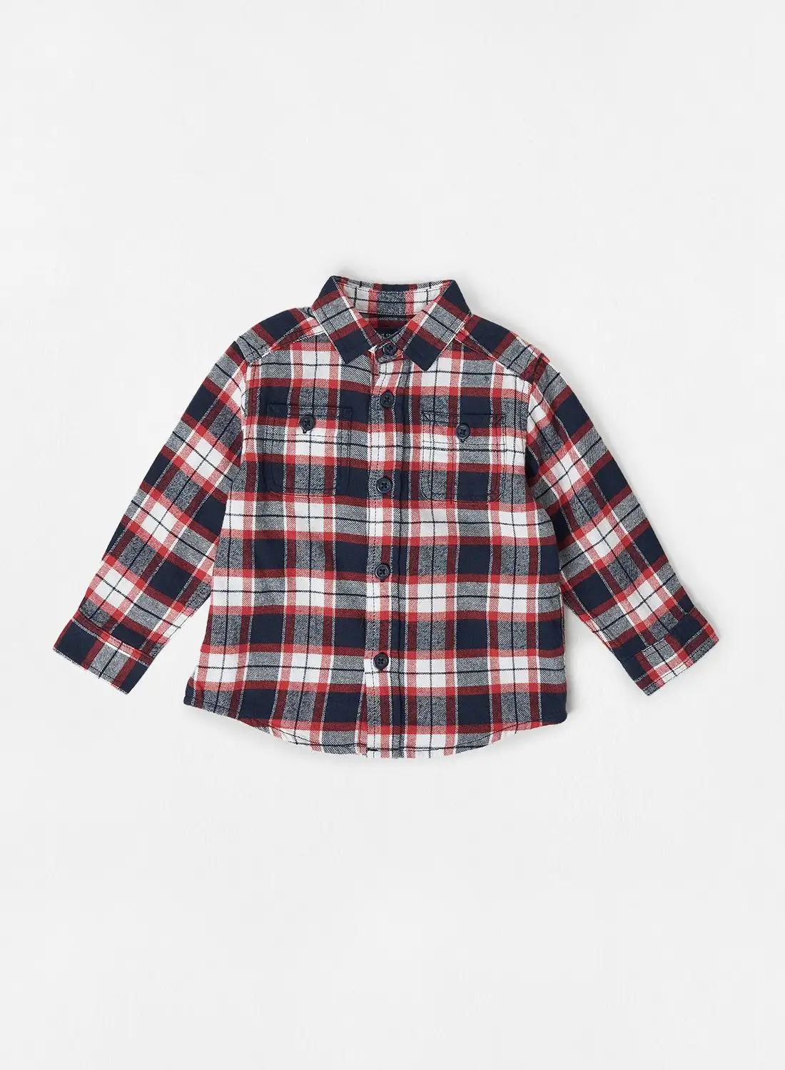 The Children's Place Baby/Kids Plaid Check Shirt Blue/Red