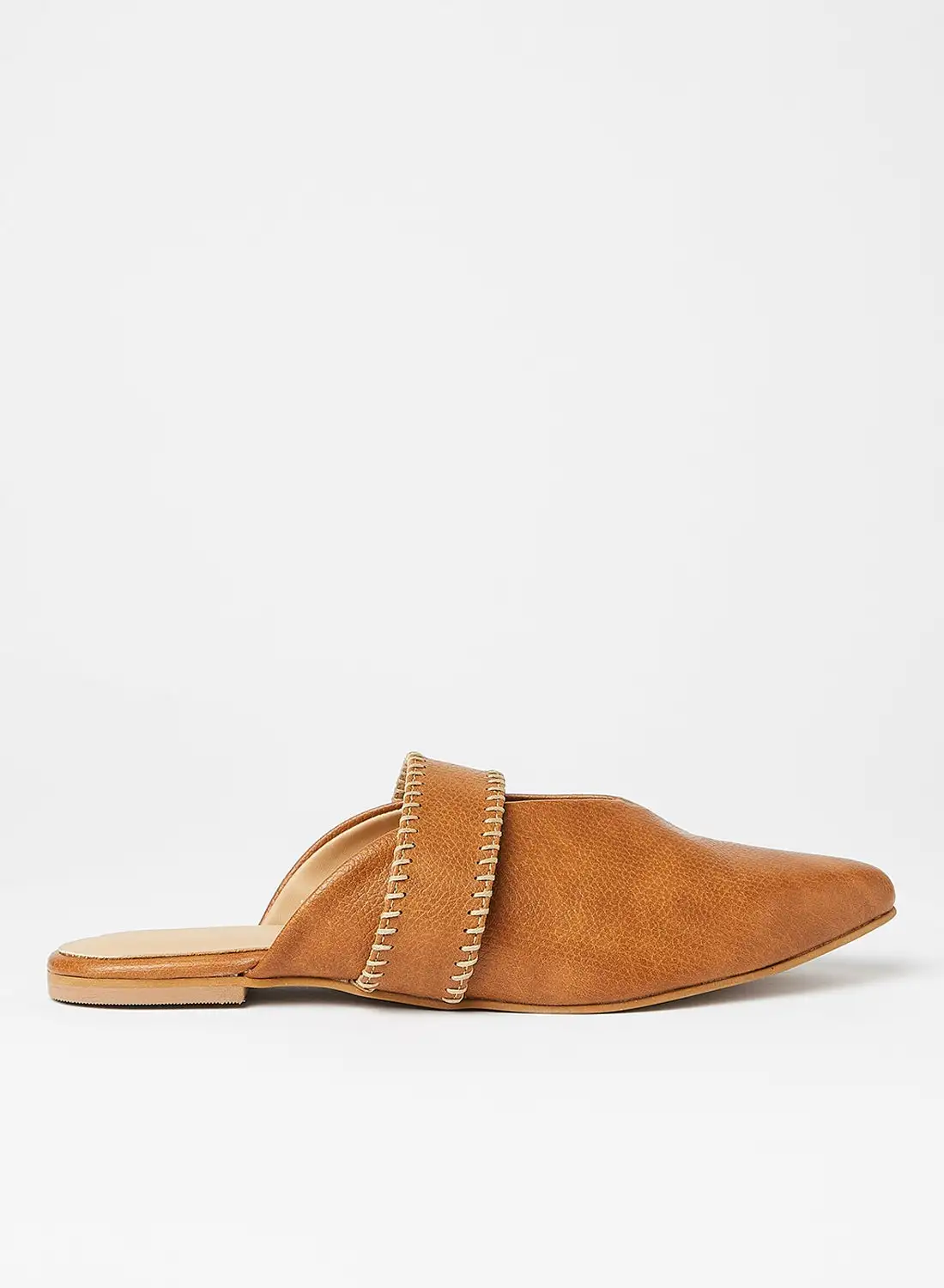 Sivvi x D'Atelier Faux Leather Mules Tan