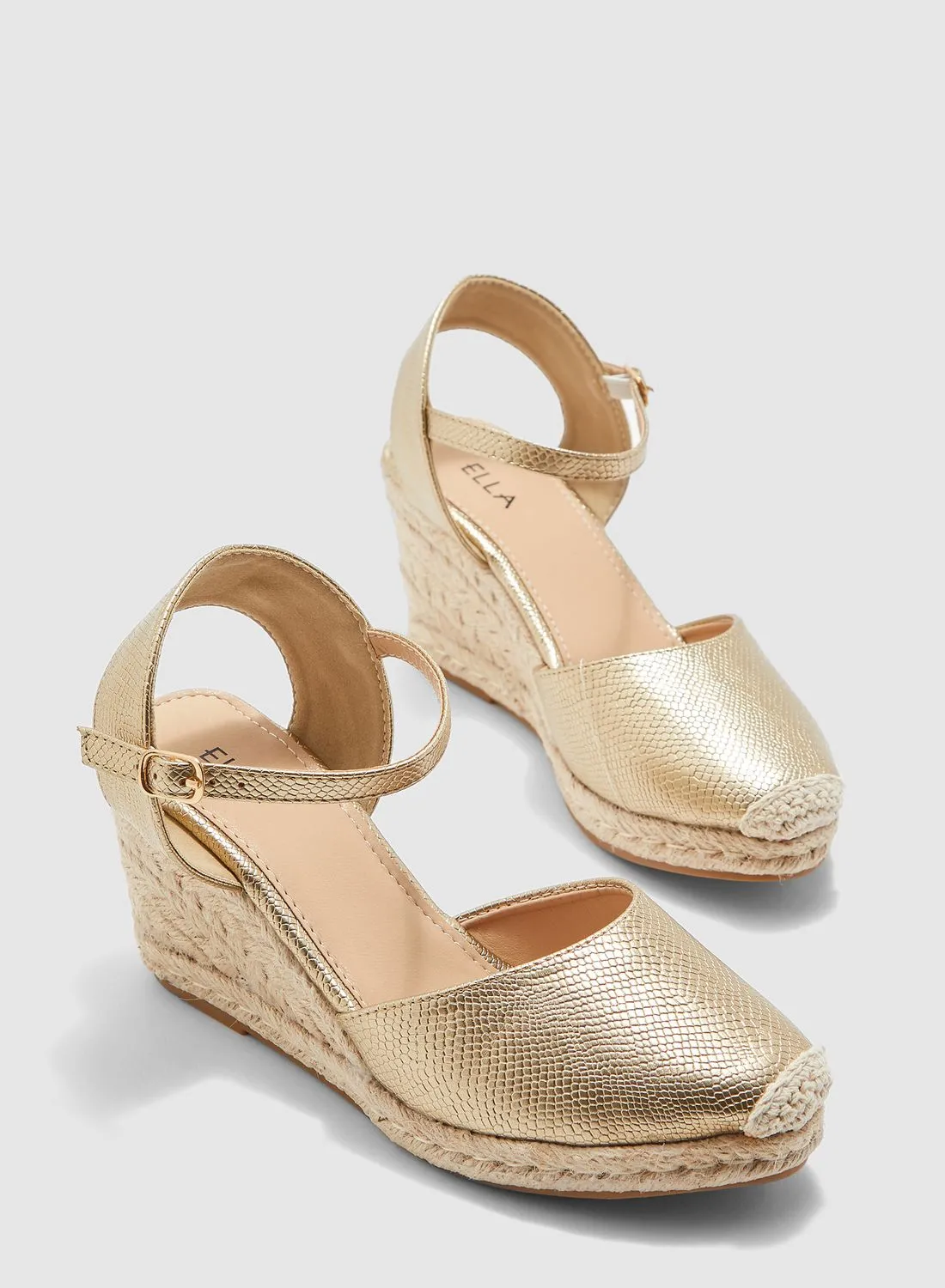 ELLA Closed Toe Espadrille Wedge Sandals