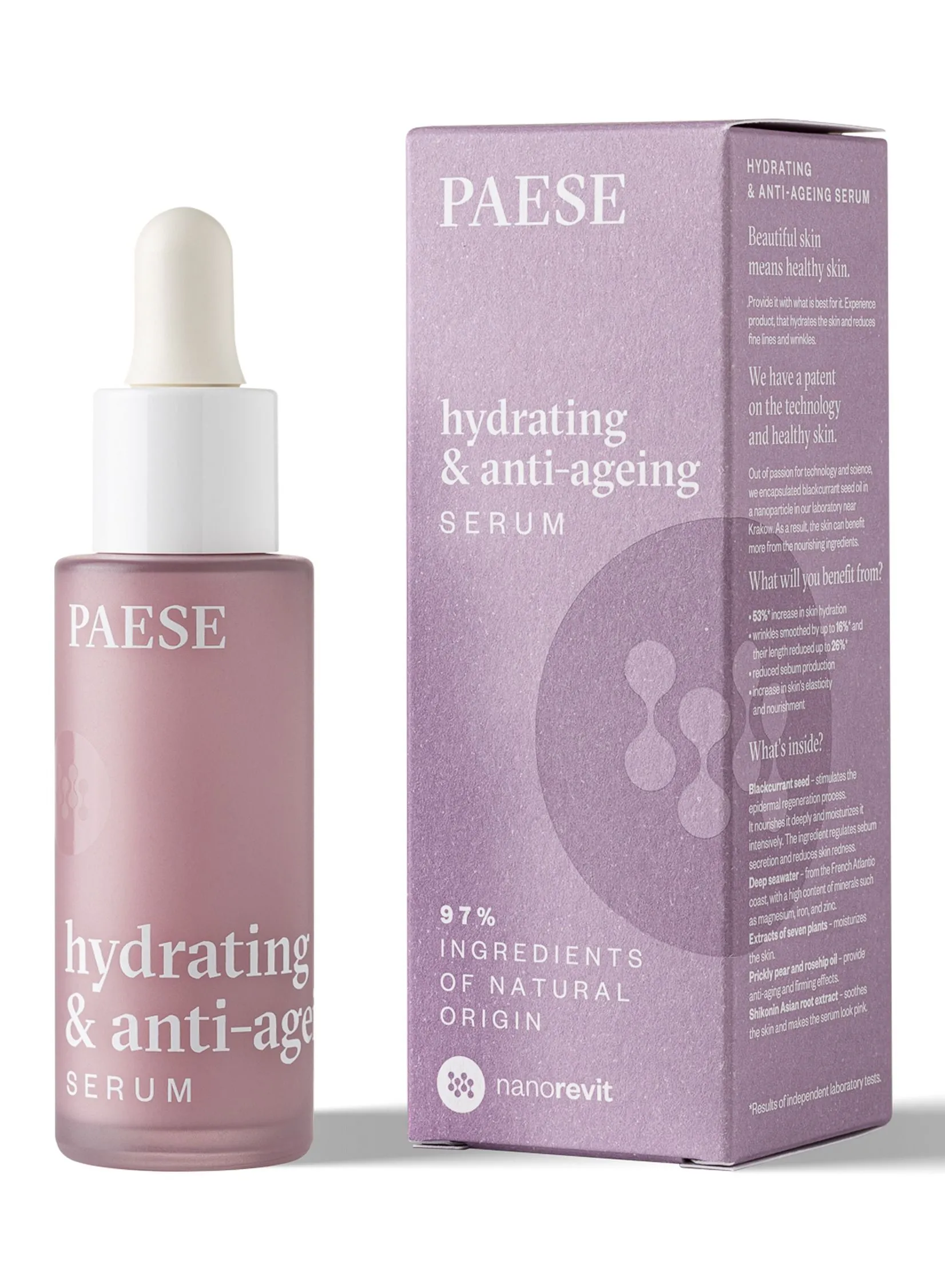 Paese Hydrating and Anti Ageing Serum Moisturizes The Skin and Reduces Fine Lines