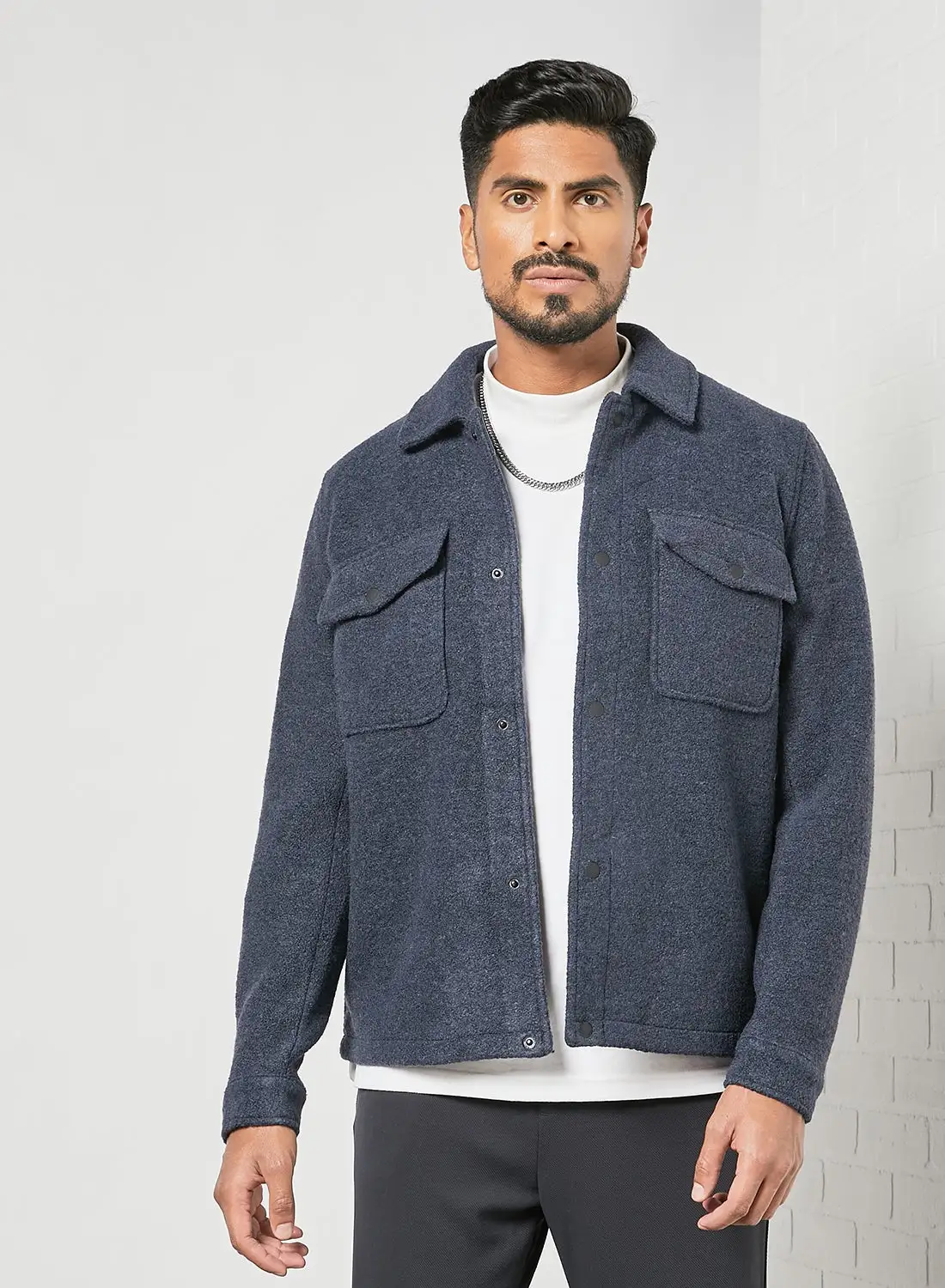 ONLY & SONS Wool Jacket Blue