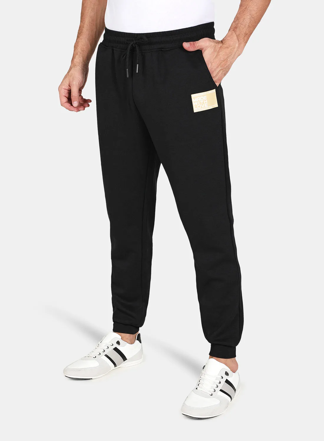 DRIP Elasticated Drawstring Joggers Black