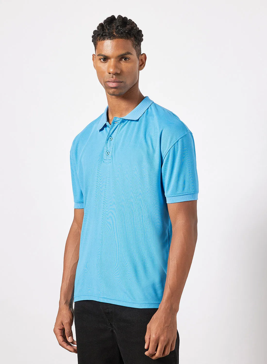 QUWA Printed Polo Blue