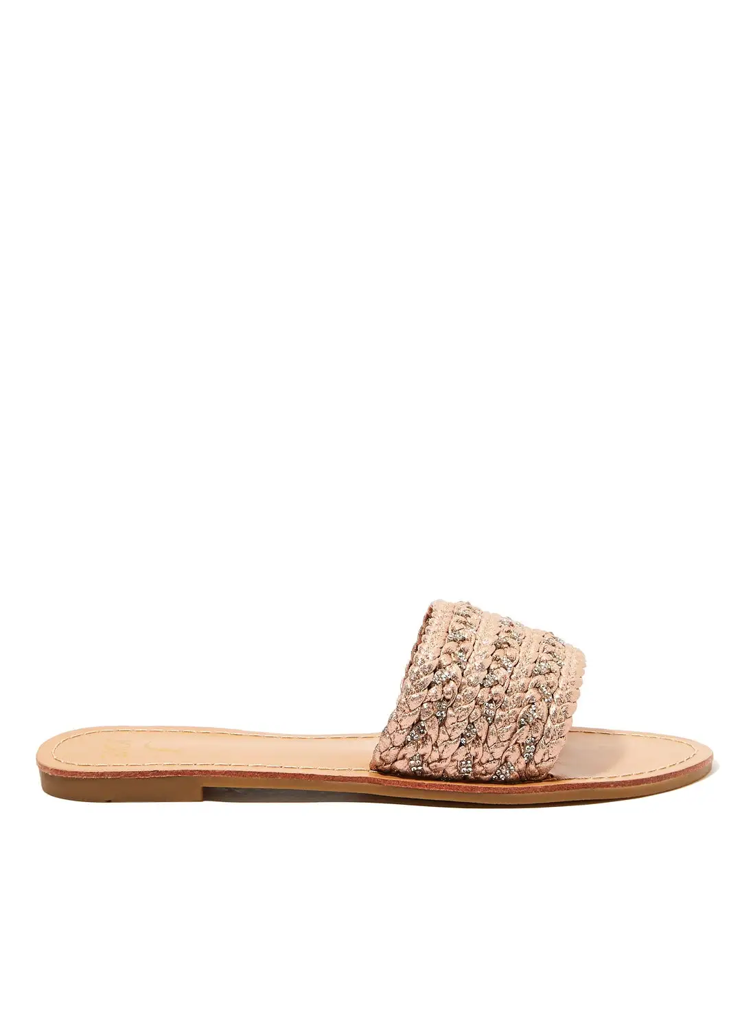 Jove Woven Strap Sandals Pink