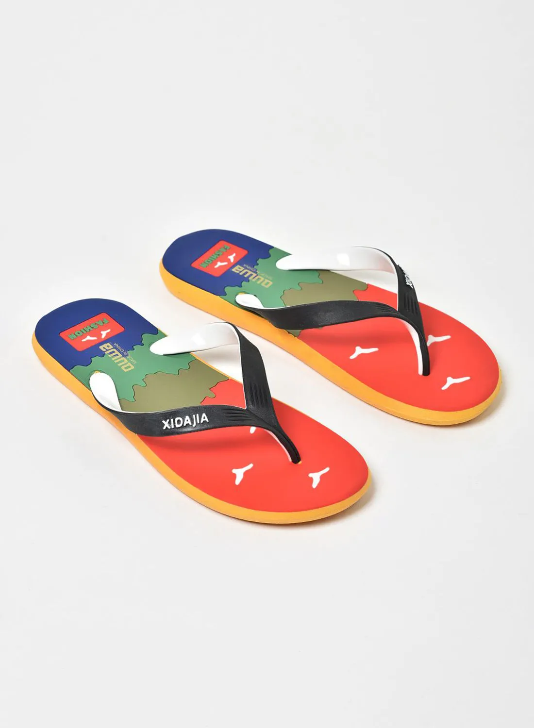 QUWA Regular Slip-On Flip Flops Red/Black