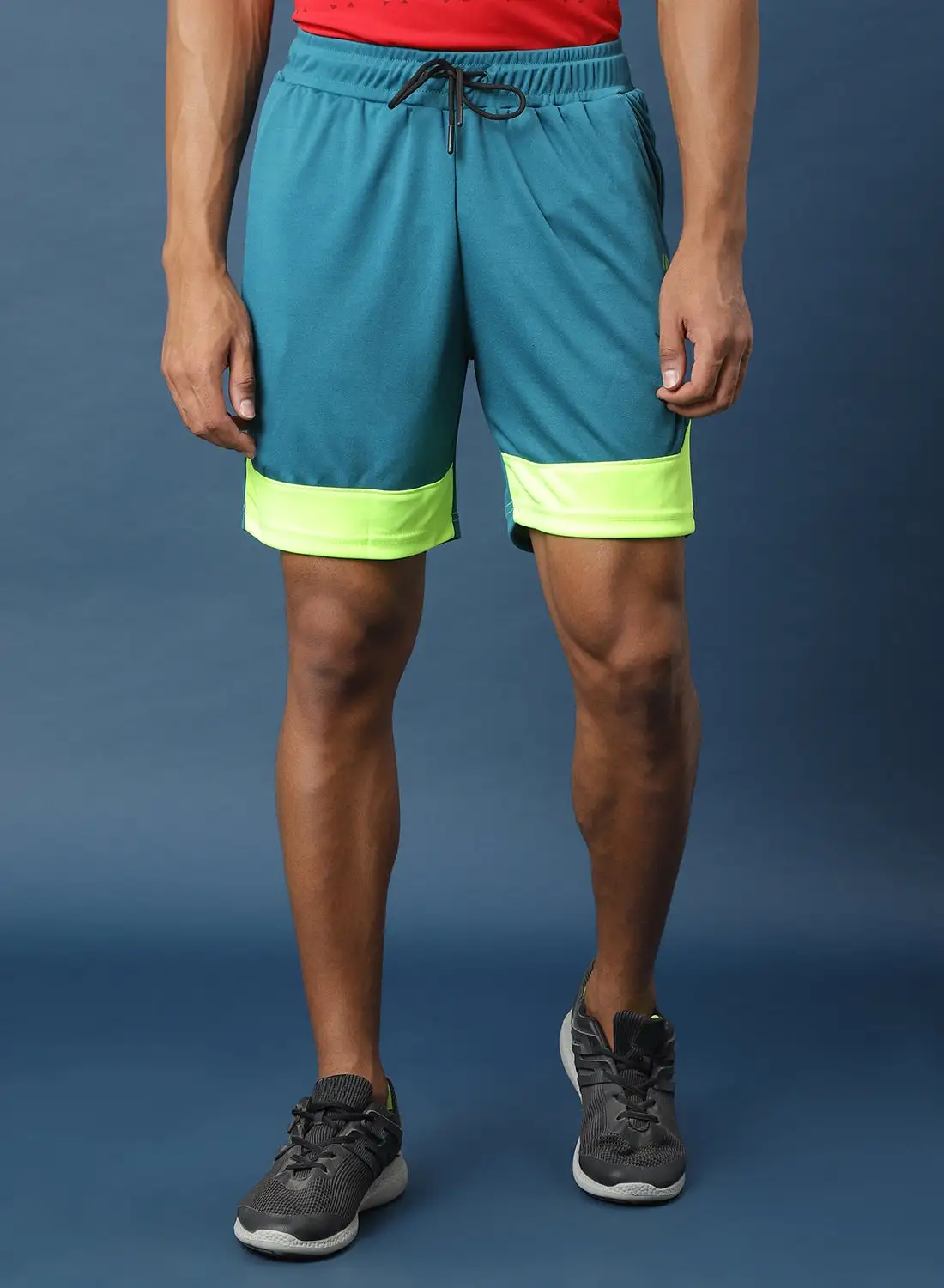 Athletiq Stylish Mid-Rise Shorts Teal