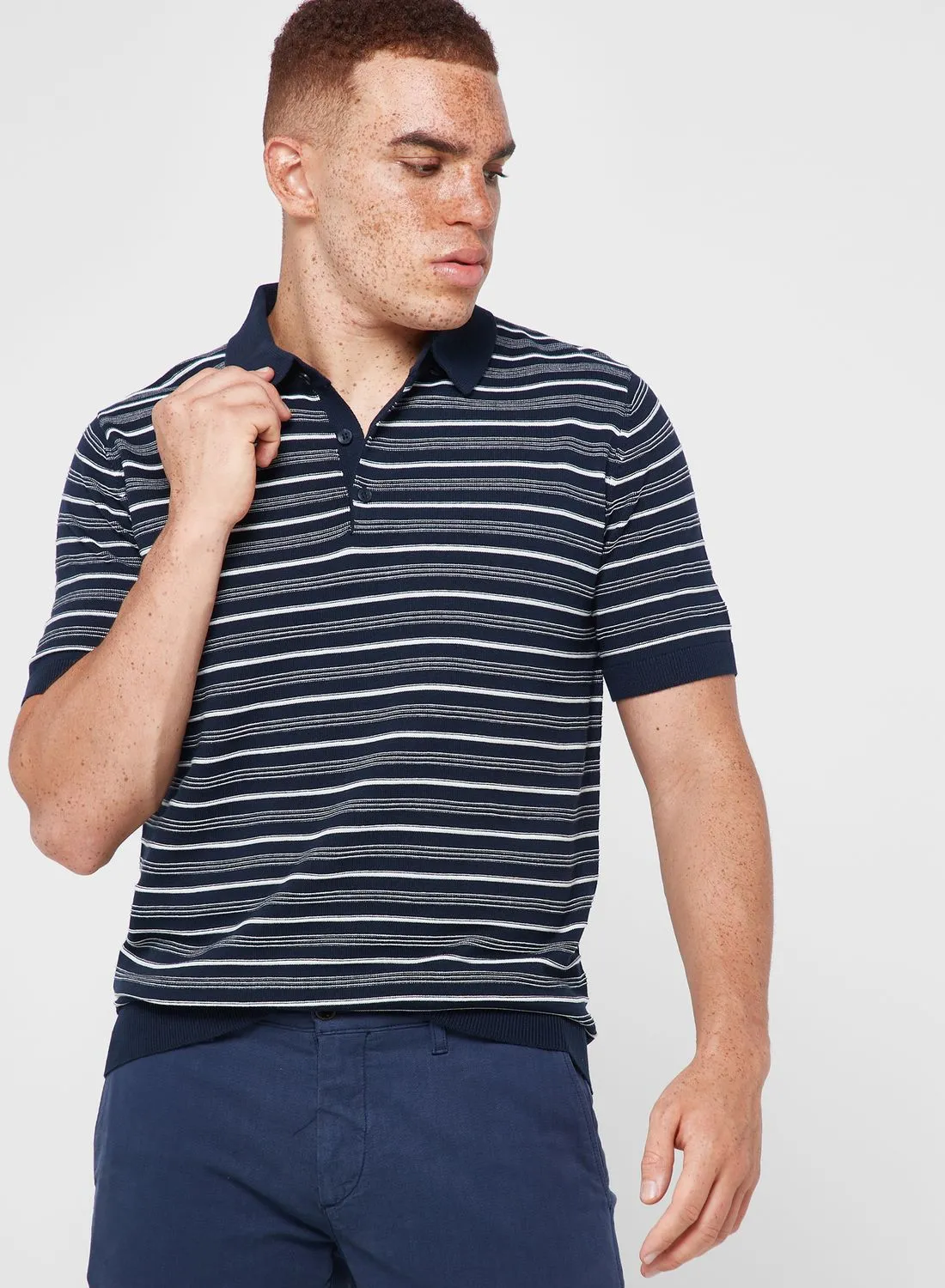 Mango Man Striped Polo