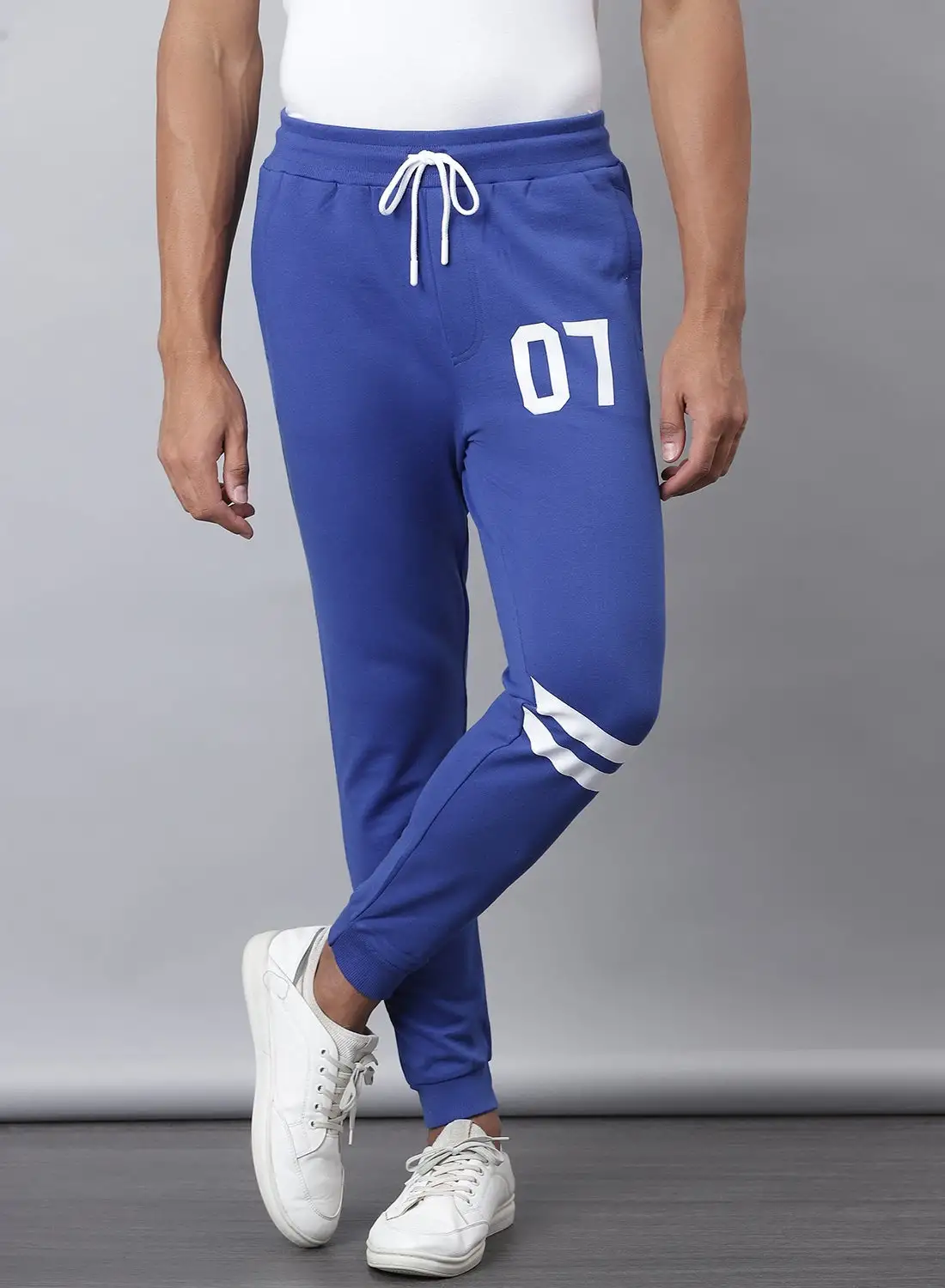 DRIP French Terry Joggers Royal Blue/White