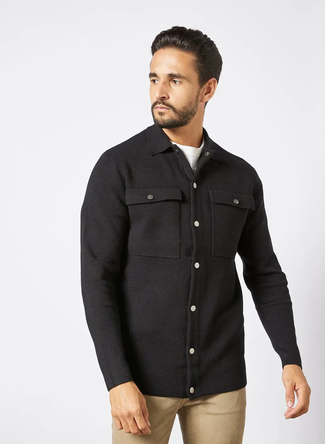 ONLY & SONS Pocket Overshirt Black