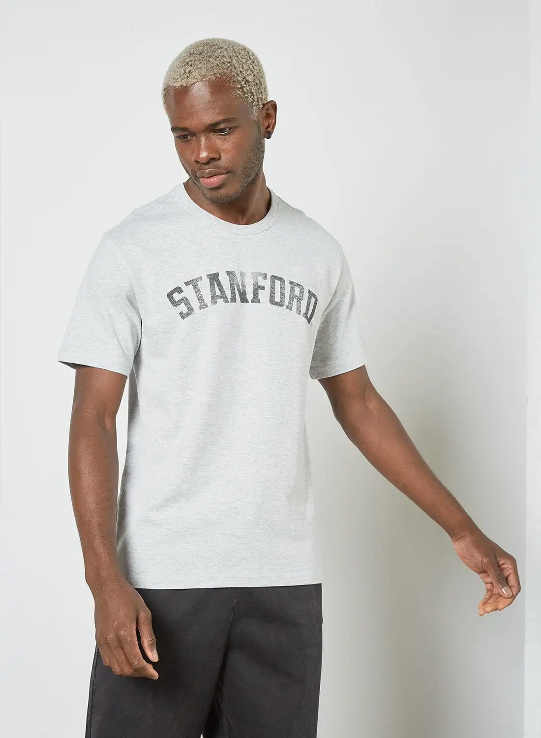 Champion College Print T-Shirt Grey