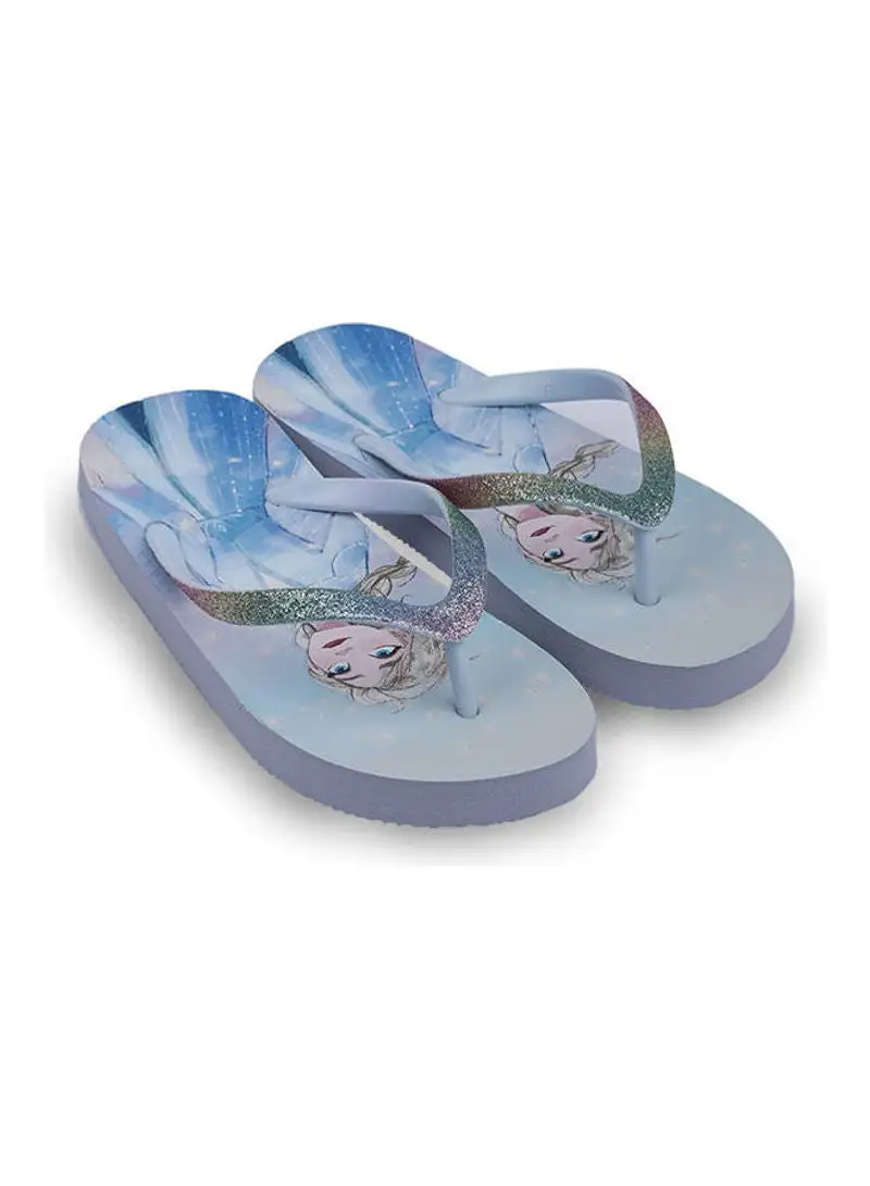 Disney Kids Fan Haul X Frozen 2 Elsa Flip Flops Blue