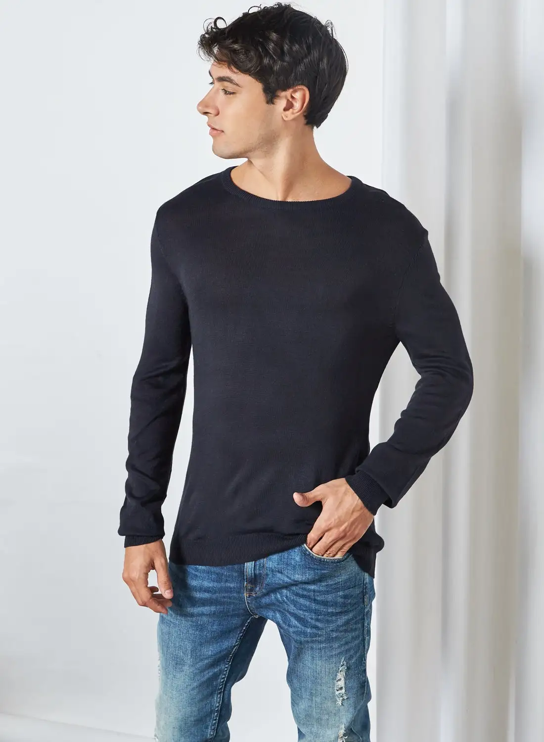 KOTON Solid Sweater Marine