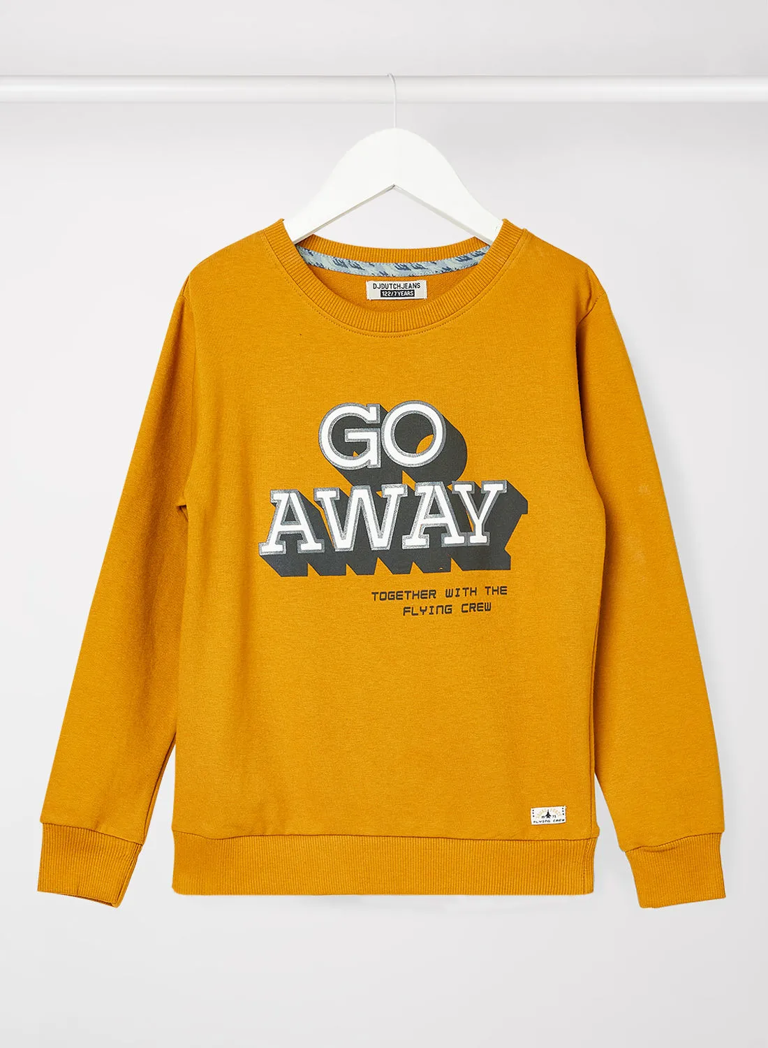 DJDUTCHJEANS Kids / Teen Slogan Print Sweatshirt لون الخردل