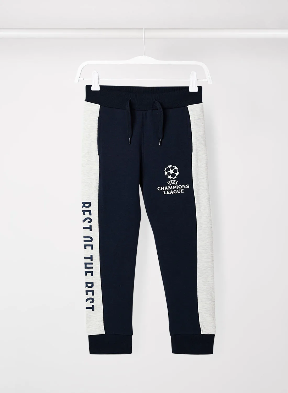 NAME IT Teen Contrast Panel Sweatpants Navy/Grey