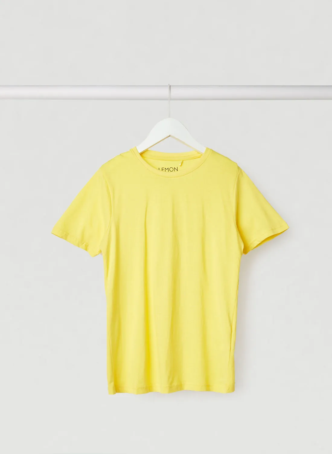 Lemon Beret Solid Design Short Sleeves T-Shirt Lemon Drop