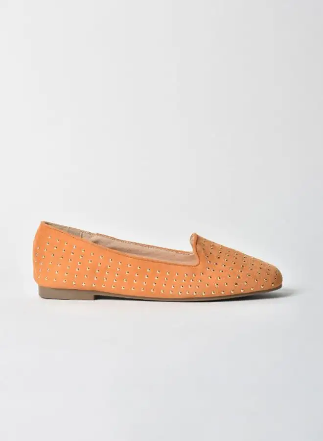 Aila Flat Ballerina Brown/Orange