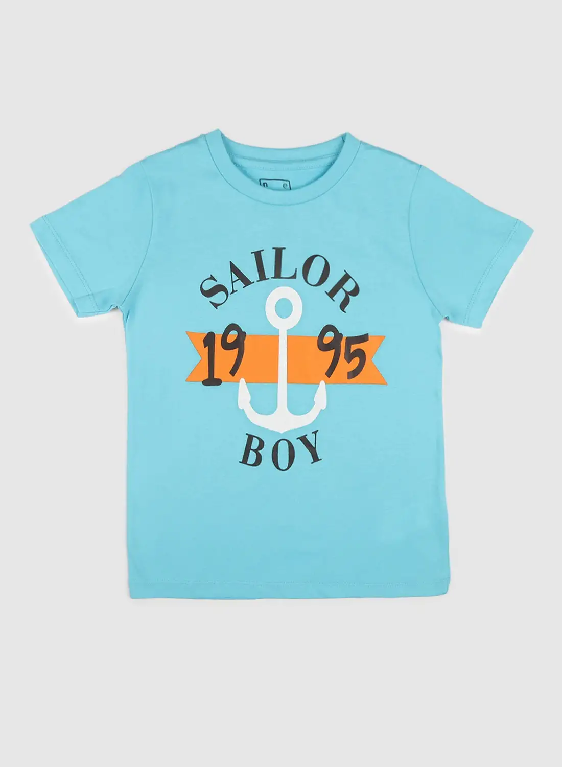 NEON Boys Crew Neck Short Sleeve T-Shirt Print Sky Blue