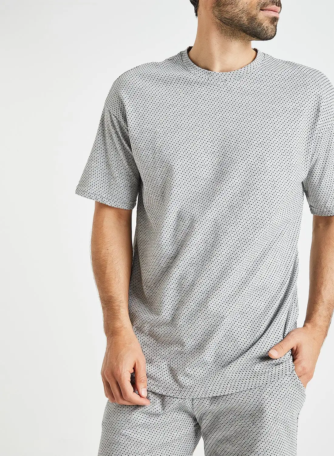 ONLY & SONS All Over Print T-Shirt Grey/Griffin