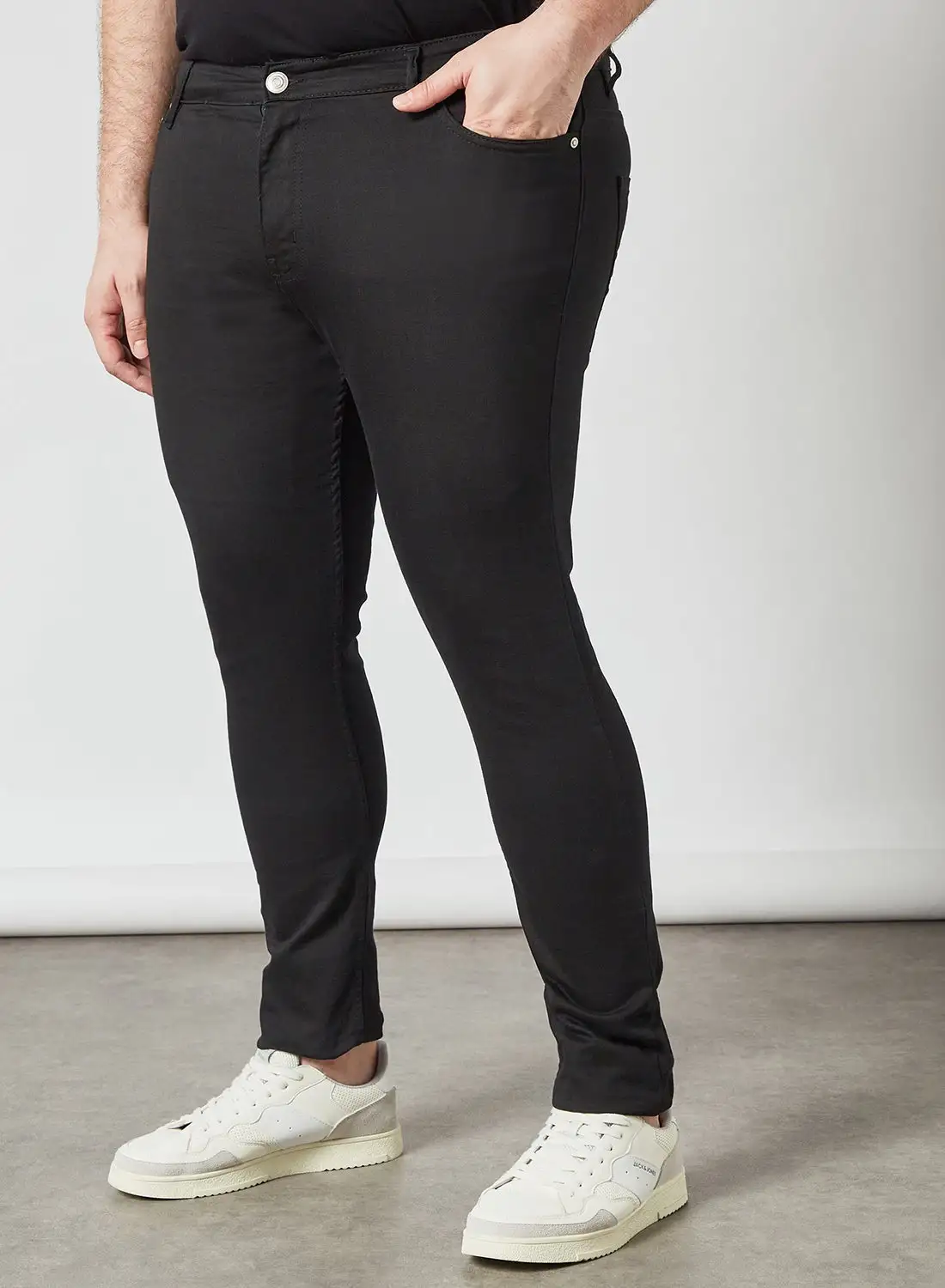 BRAVE SOUL Plus Size Skinny Fit Jeans Black