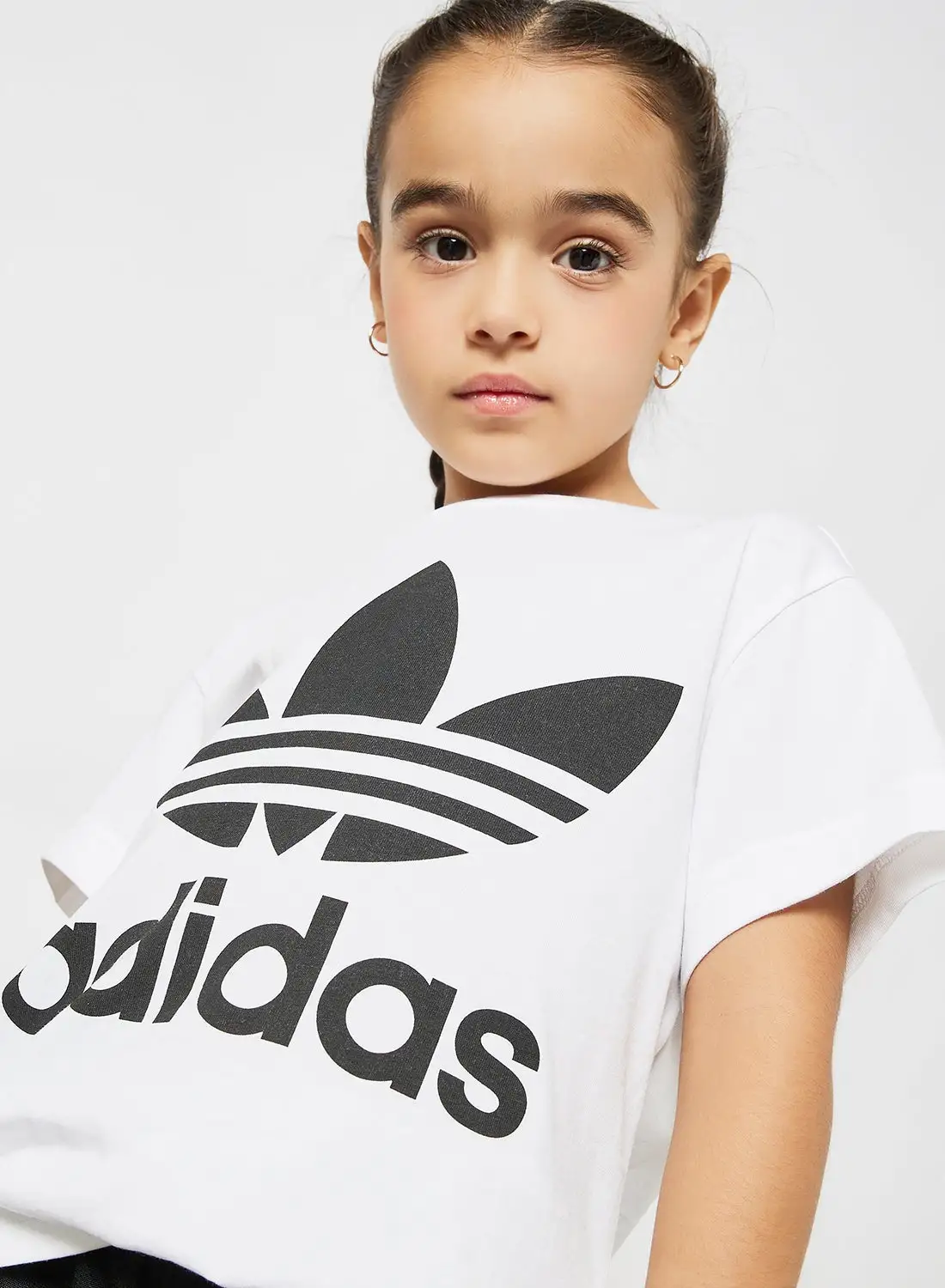 adidas Originals Kids Unisex Trefoil Short Sleeve T-Shirt White