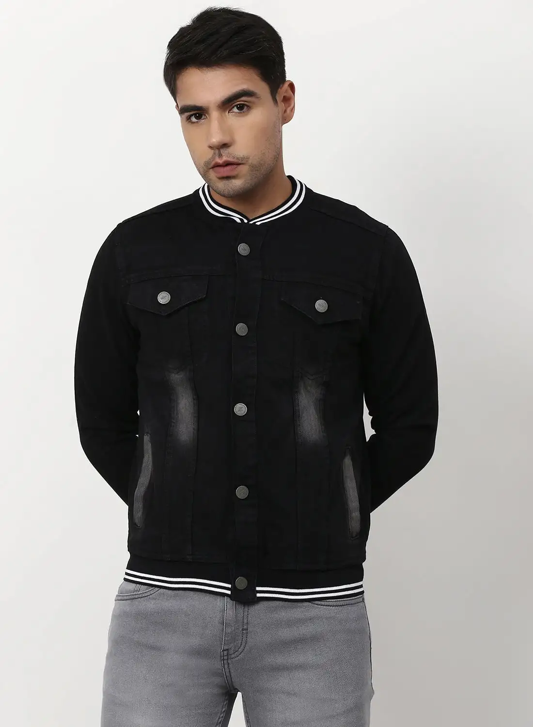 Campus Sutra Outerwear Comfortable Jacket Black