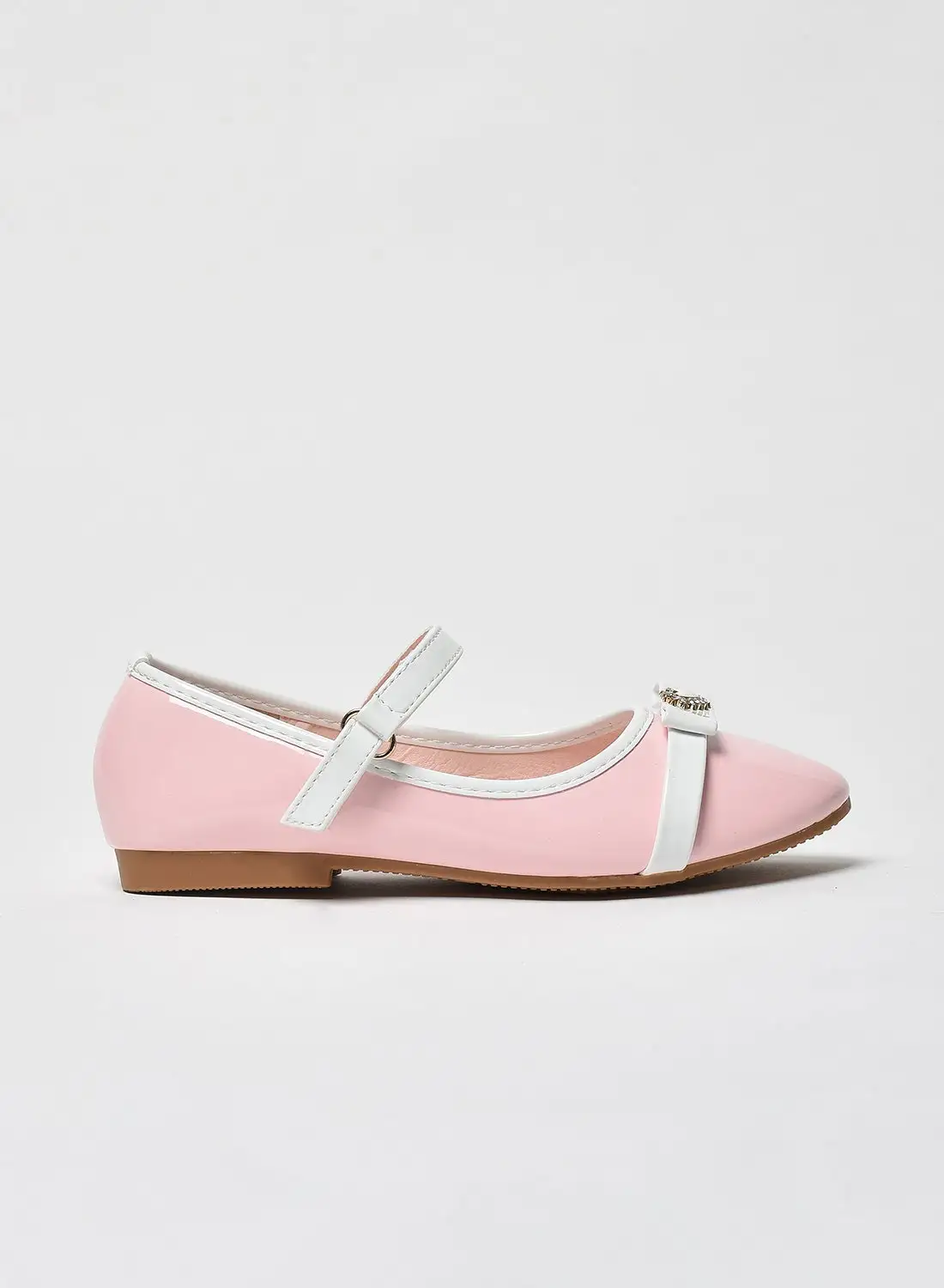 Aila Dyed Pattern Flat Ballerinas Pink/White