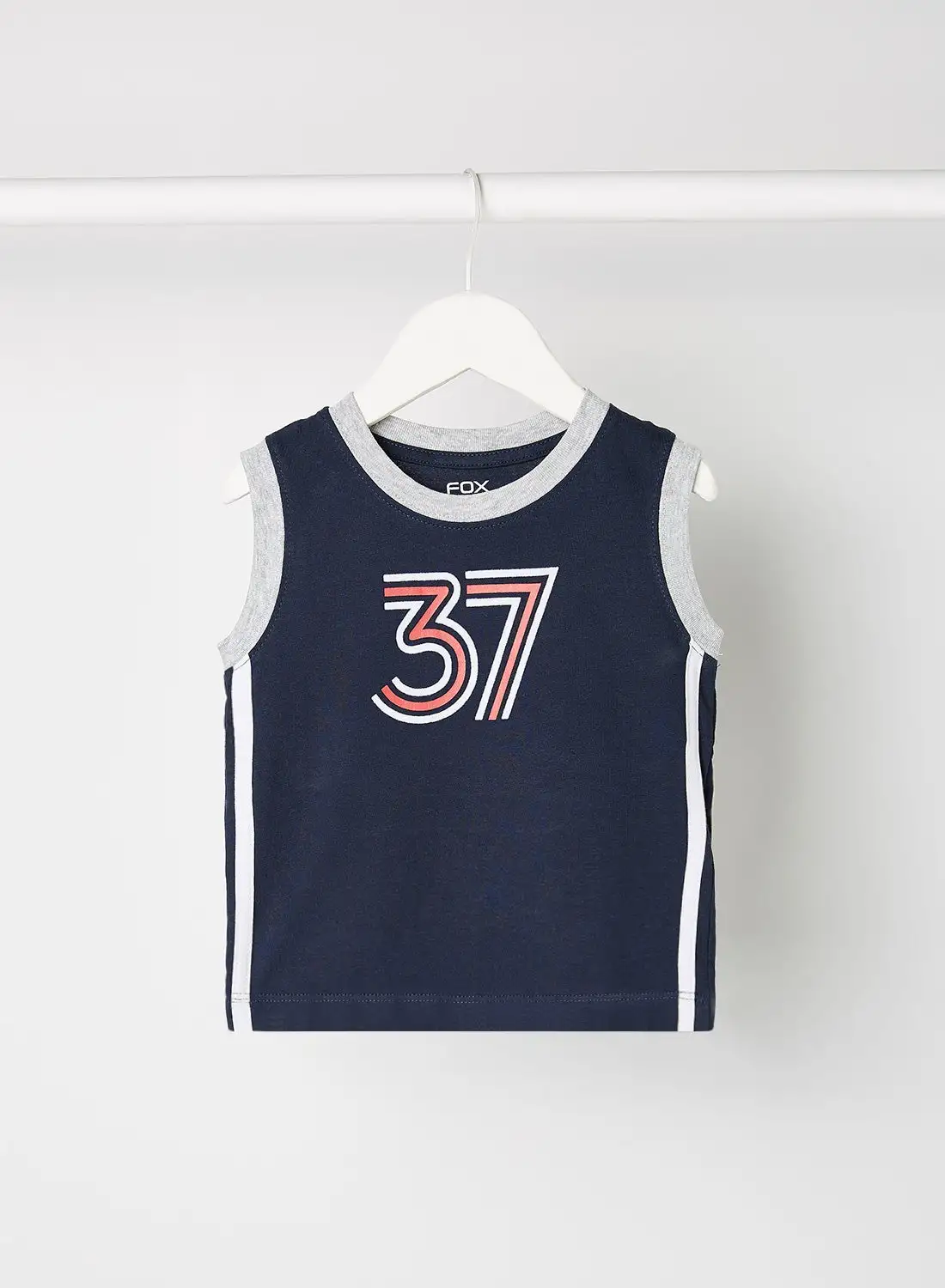 Fox Baby Baby Numerical Graphic Vest Navy