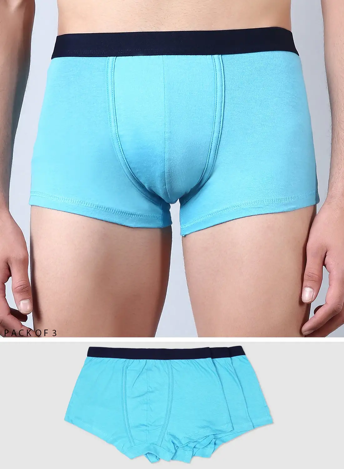 QUWA ( Pack of 3 ) Comfortable Brief Blue