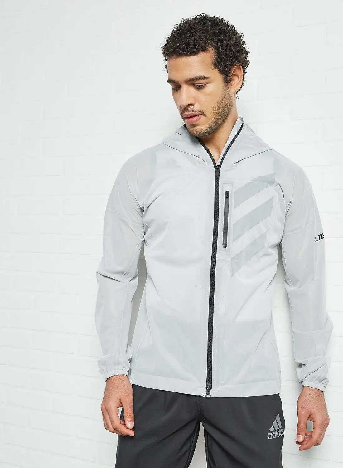 Adidas Terrex Agravic Rain Jacket Grey