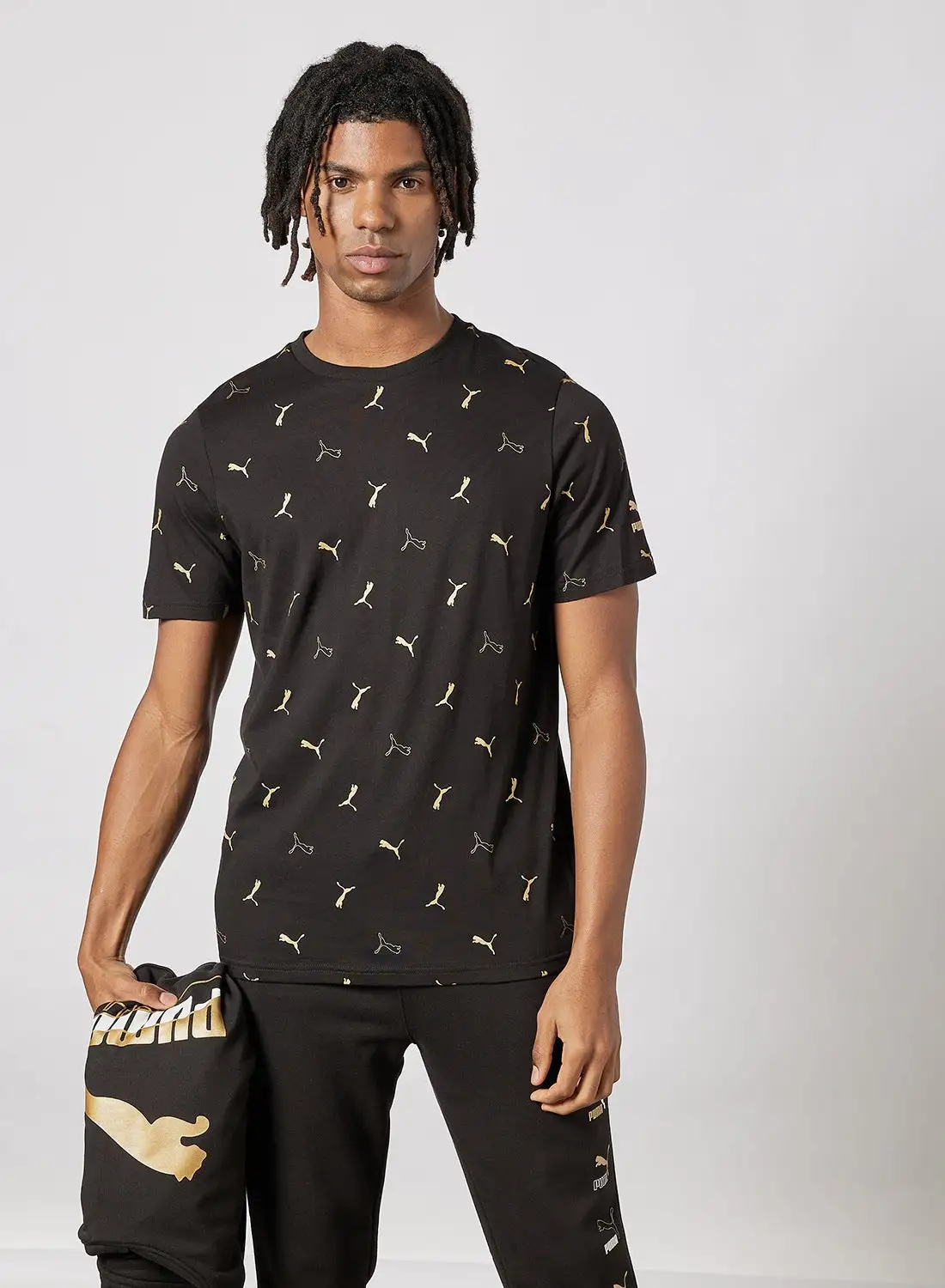 PUMA Classics Graphic Print T-Shirt Black