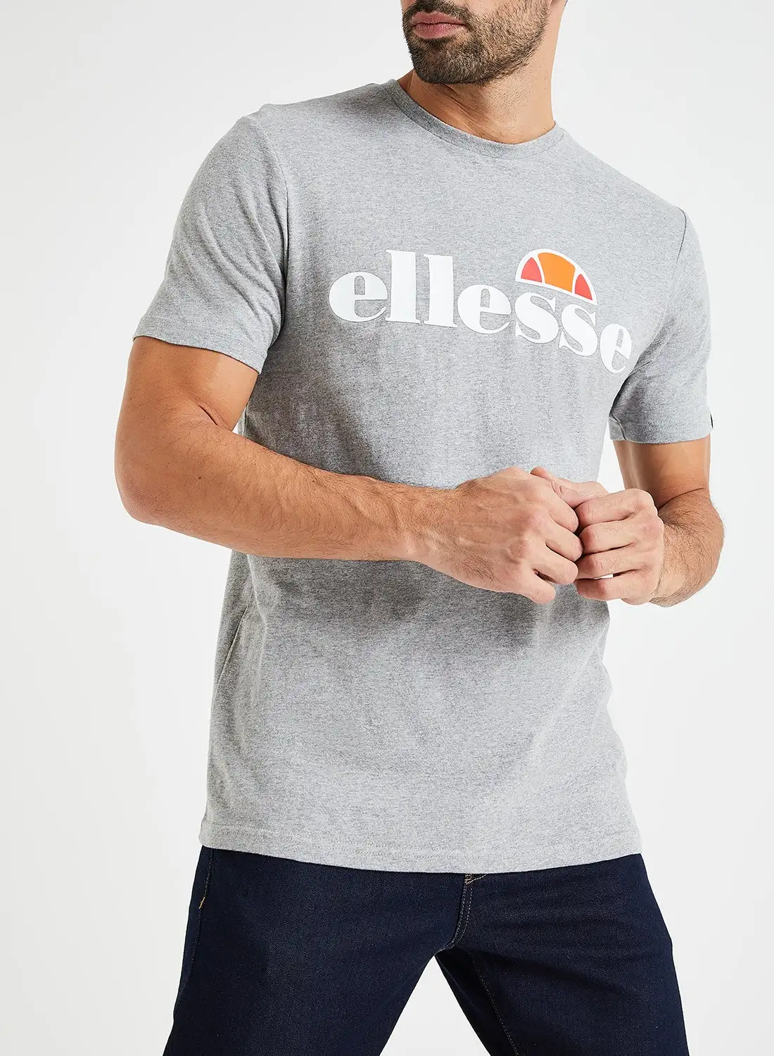 تي شيرت Ellesse بشعار أمامي SL Prado رمادي