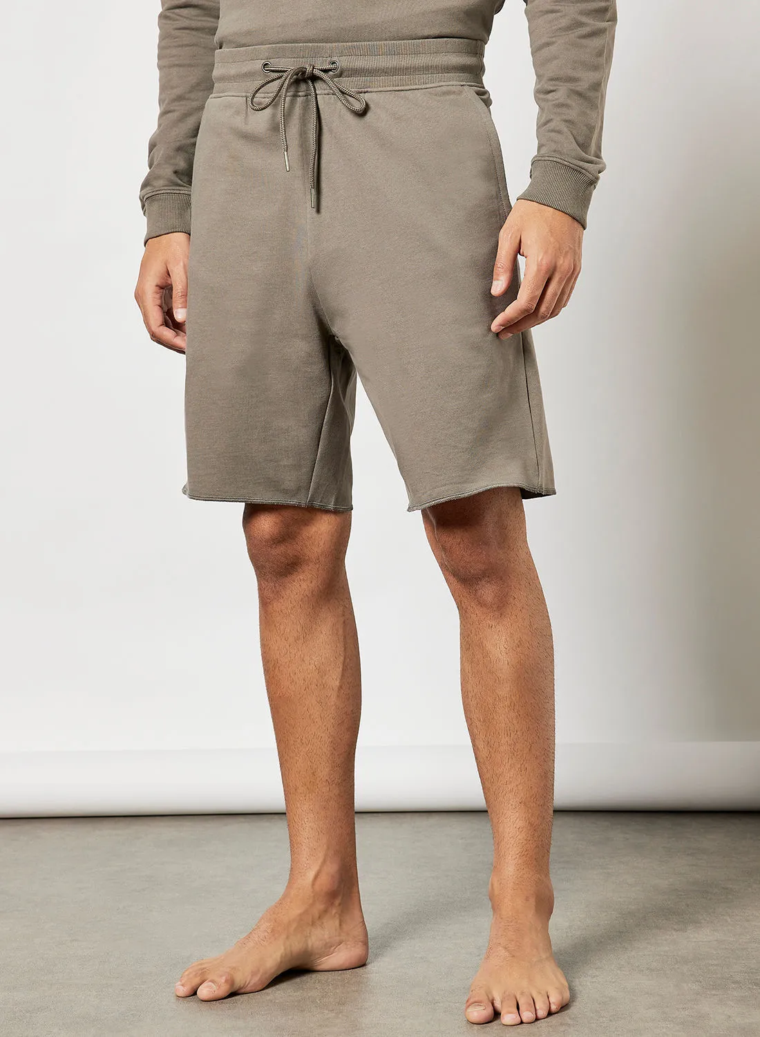 Bread and Boxers Organic Cotton Lounge Sweat Shorts Mole Grey