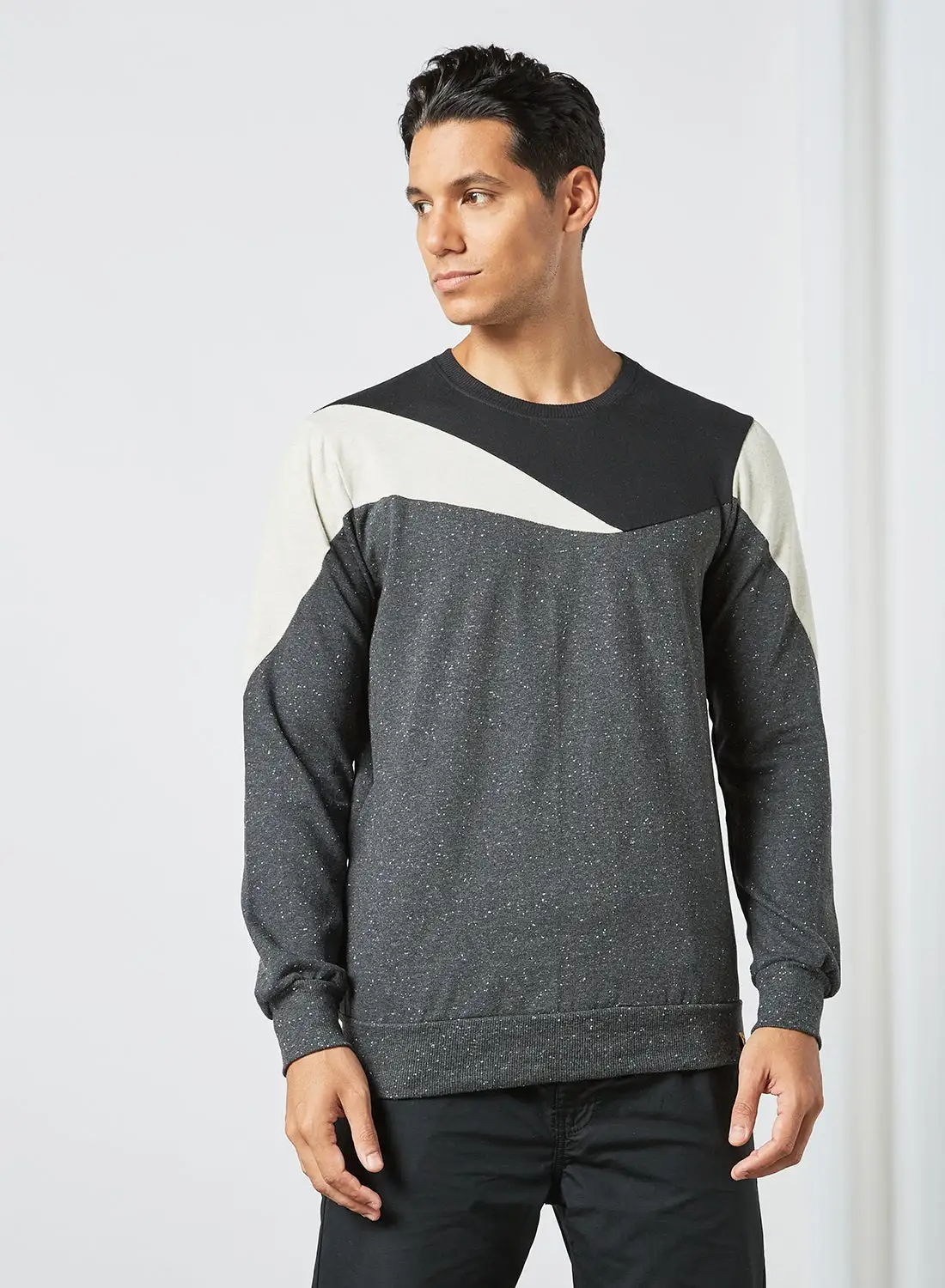 Campus Sutra Men's Casual Pullover Grey