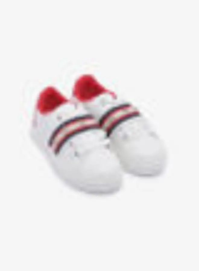 R&B Sneakers With Tape Detail White/Red