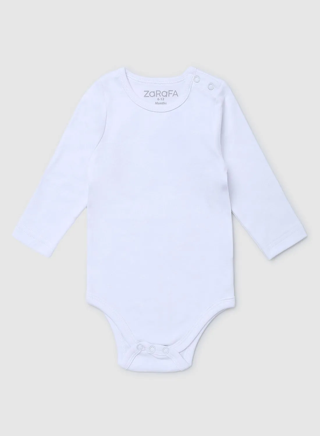 Zarafa 2 Pack Of Round Neck Button Down Onesies white