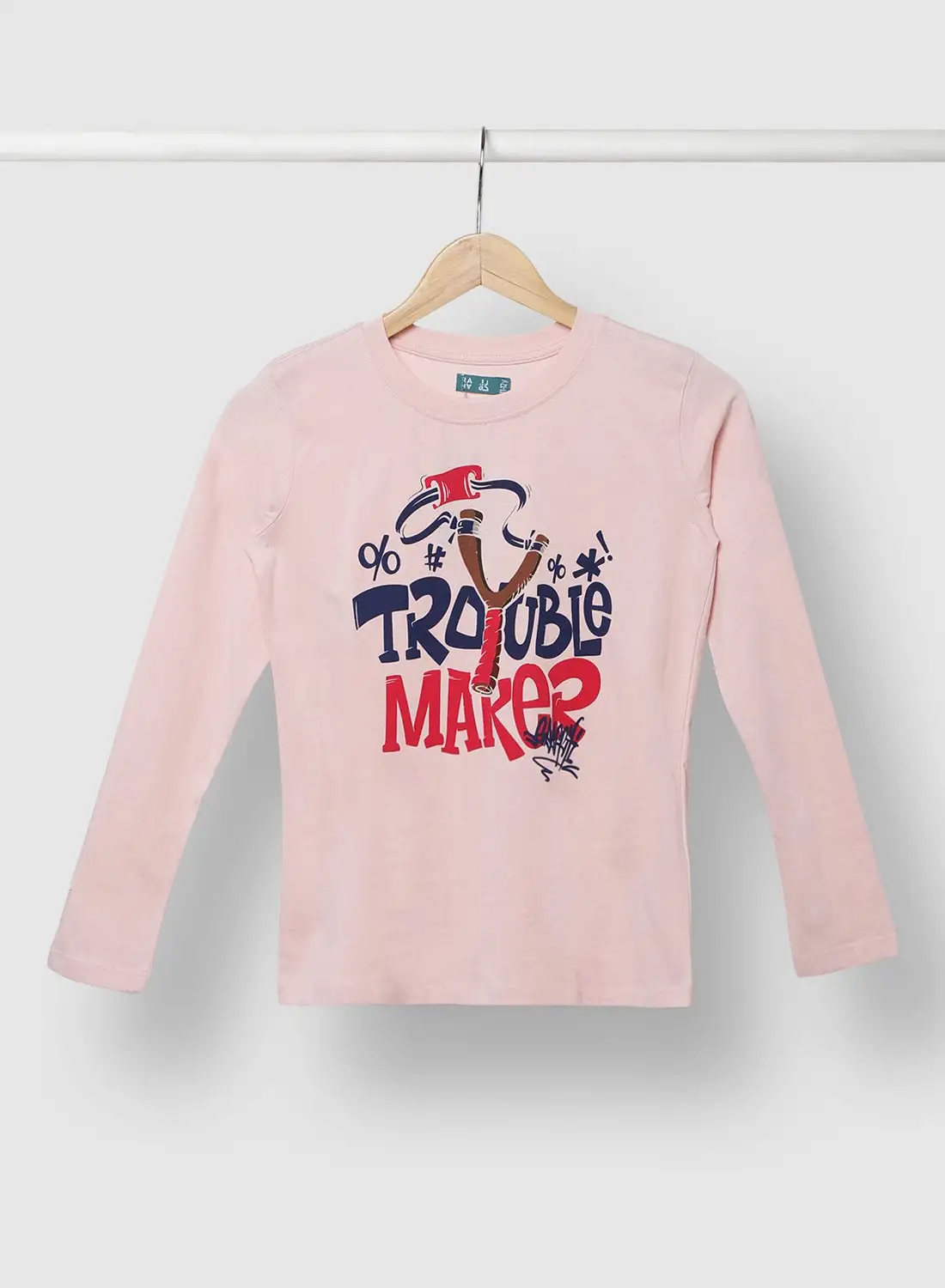 RAHA Cool Boys Stylish Long Sleeve T-Shirt Pink