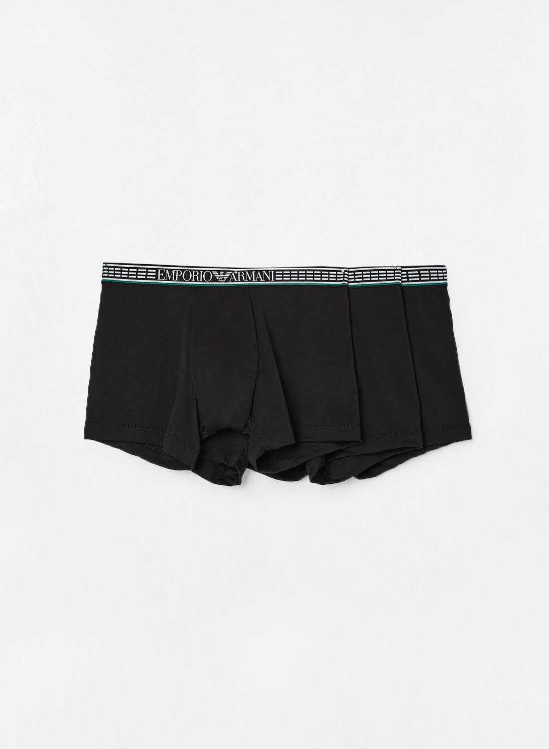 EMPORIO ARMANI Logo Waistband Briefs (Pack of 3) Black