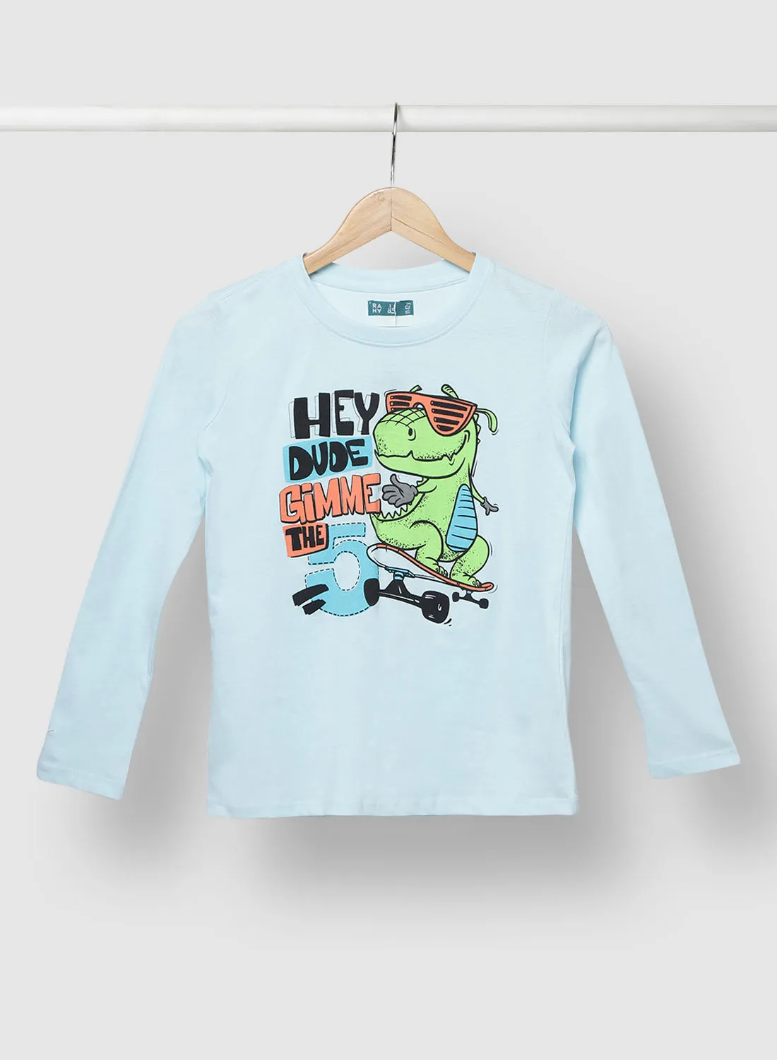 RAHA Boys Stylish Long Sleeve Cool Cotton T-Shirt Green