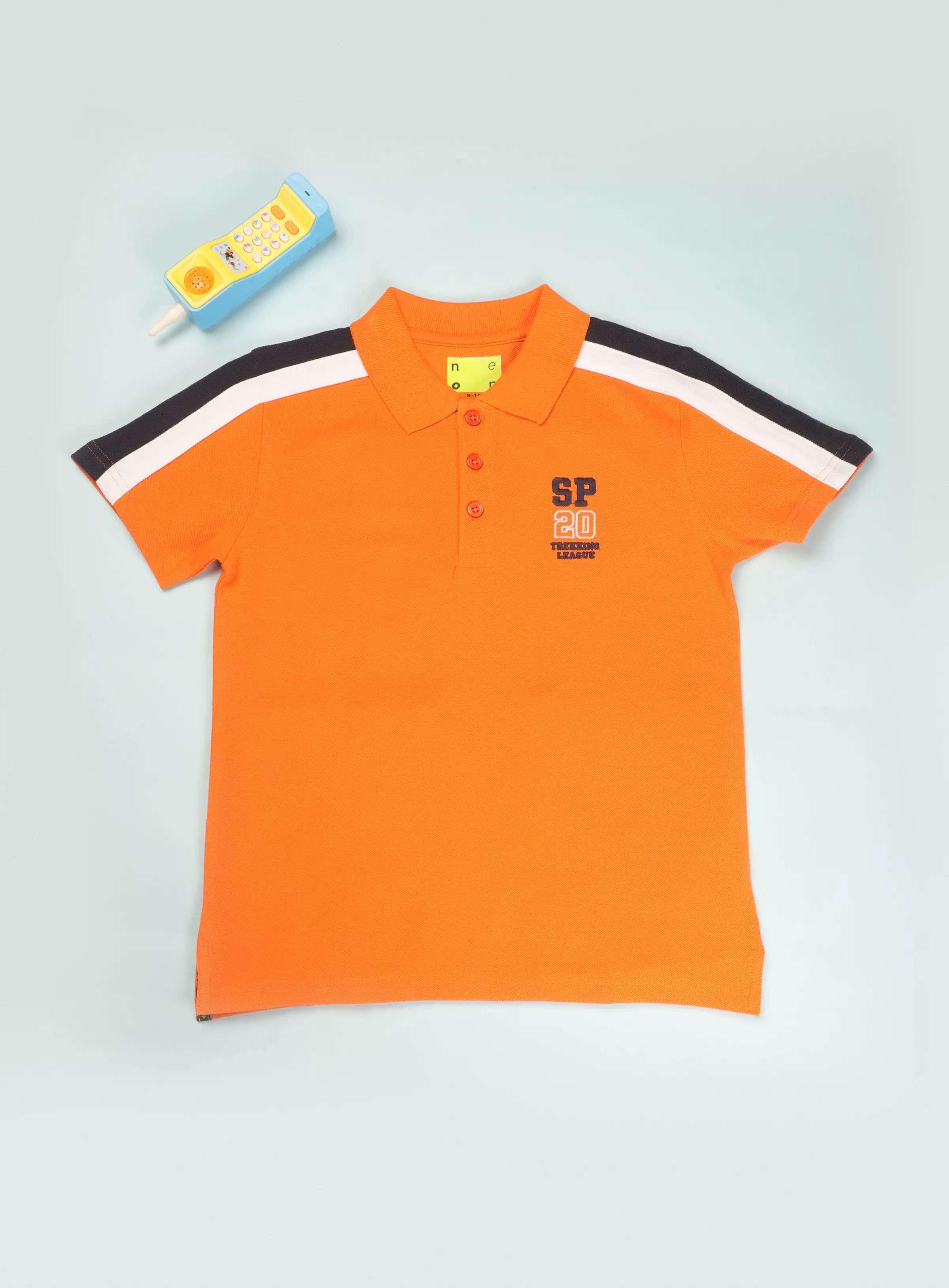 NEON Boys Collar Neck Polo Orange