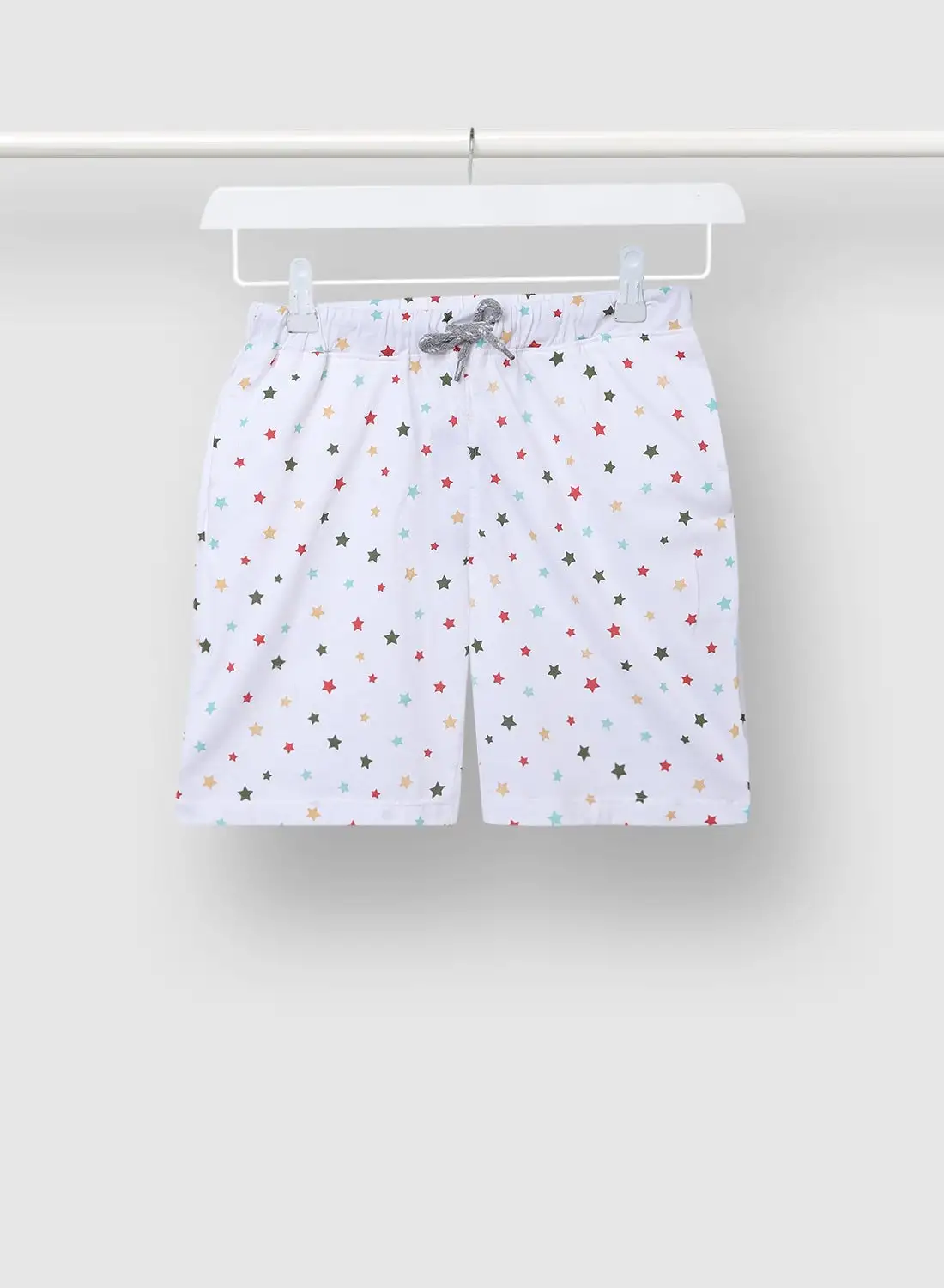 RAHA Boys Printed Shorts Light Blue/Dark Green/ Red